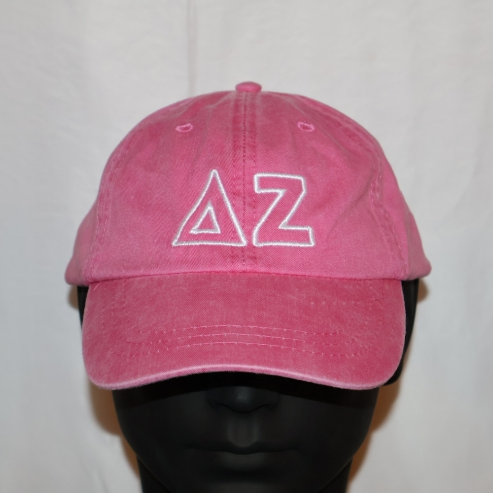 Adams Pink Adjustable Delta Zeta Embroidered Cap.